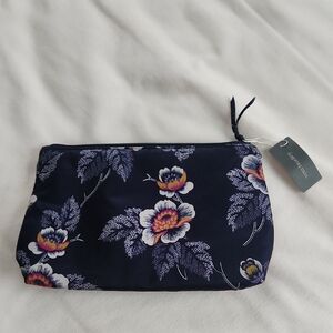 Vera Bradley Navy Floral Cosmetic Case